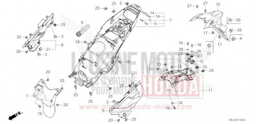 KOTFLUEGEL, HINTEN (CRF1100A/AL/D) CRF1100DP de 2023